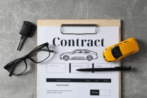 Car title contract paper